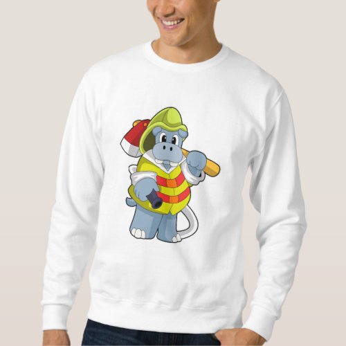 Hippo as Firefighter with Ax Sweatshirt