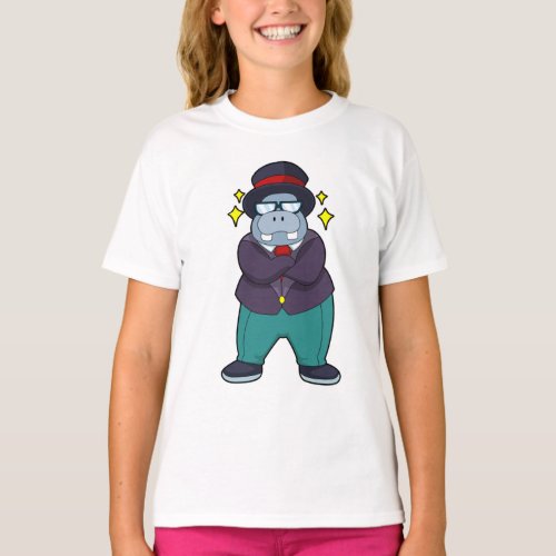 Hippo as Groom with SuitPNG T_Shirt