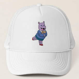 Hippo as Secretary with Notepad Trucker Hat