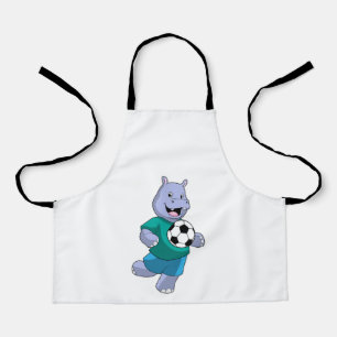 Hippo as Soccer player with Soccer Apron