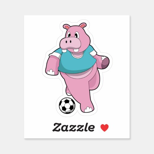 Hippo as Soccer player with SoccerPNG Sticker