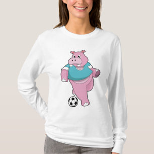 Hippo as Soccer player with Soccer.PNG T-Shirt