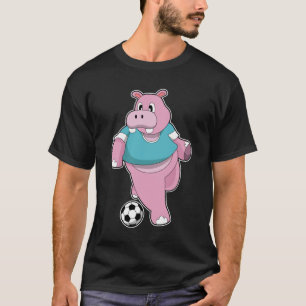 Hippo as Soccer player with Soccer.PNG T-Shirt