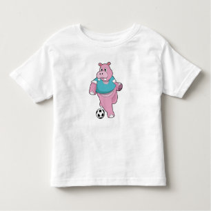 Hippo as Soccer player with Soccer.PNG Toddler T-shirt