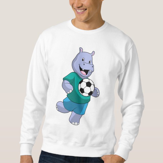 Hippo as Soccer player with Soccer Sweatshirt (Front)