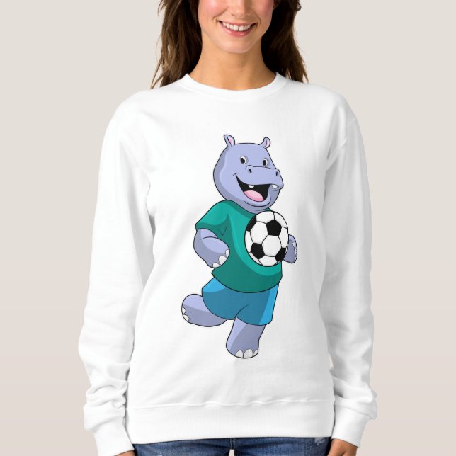 Hippo as Soccer player with Soccer Sweatshirt (Front)