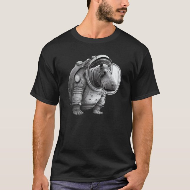 Hippo Astronaut  3 T-Shirt (Front)