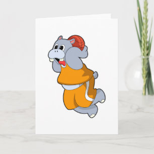 Hippo at Basketball Sports Card