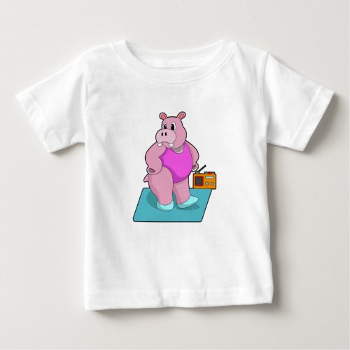 Hippo at Fitness with RadioPNG Baby T_Shirt