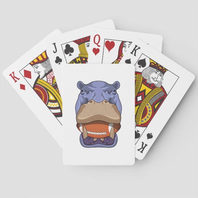 Hippo at Football Sports Poker Cards (Back)