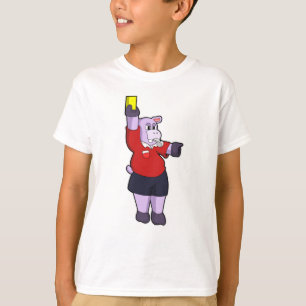 Hippo at Soccer as Referee T-Shirt