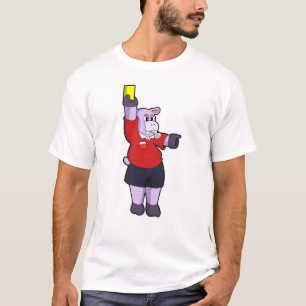 Hippo at Soccer as Referee T-Shirt
