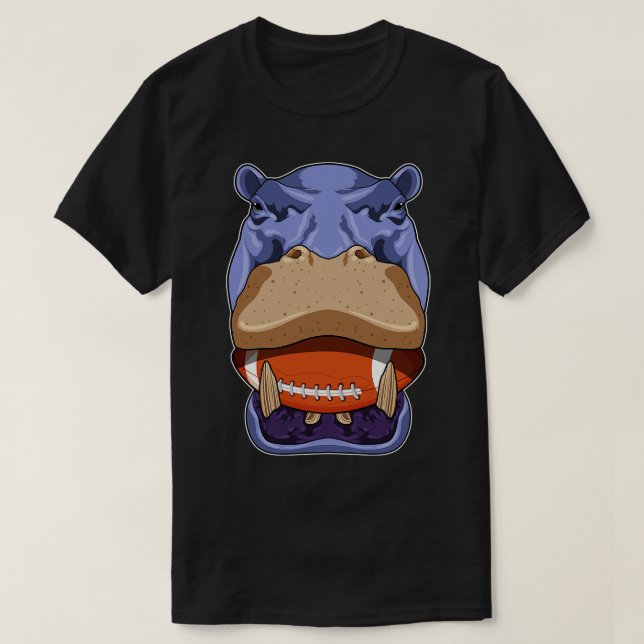 Hippo at Sports 2 T-Shirt (Design Front)