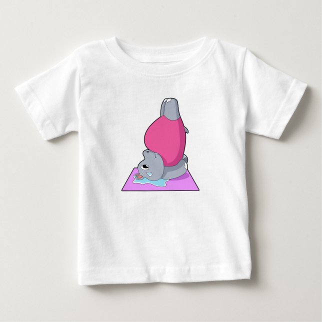 Hippo at Yoga Fitness Baby T-Shirt (Front)