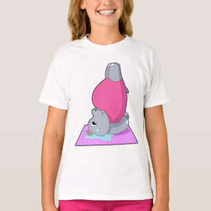 Hippo at Yoga Fitness T-Shirt