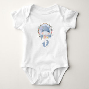 Hippo Baby, Baby Gift Pocket Hippo Baby, Baby Baby Bodysuit