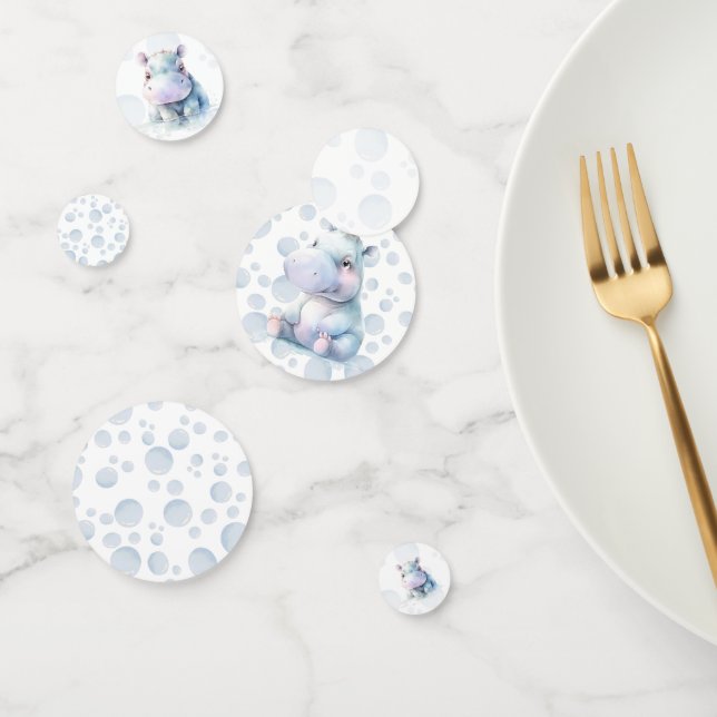 Hippo Baby Shower Confetti  (Group)