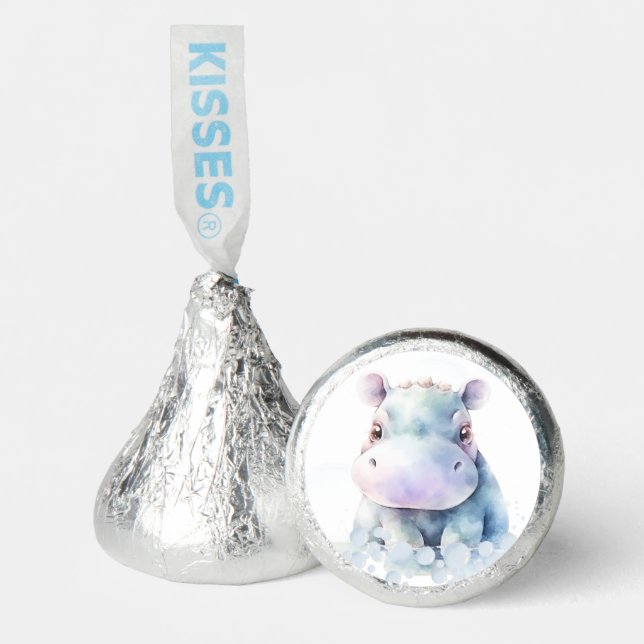 Hippo Baby Shower Hershey®'s Kisses® (Front)