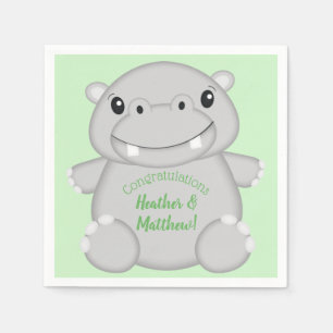 Hippo Baby Shower Napkins
