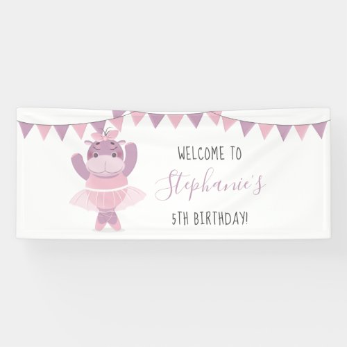 Hippo Ballerina Banner