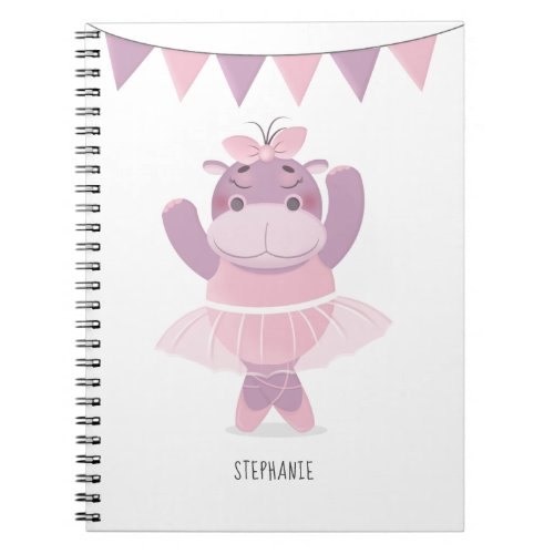 Hippo Ballerina Notebook