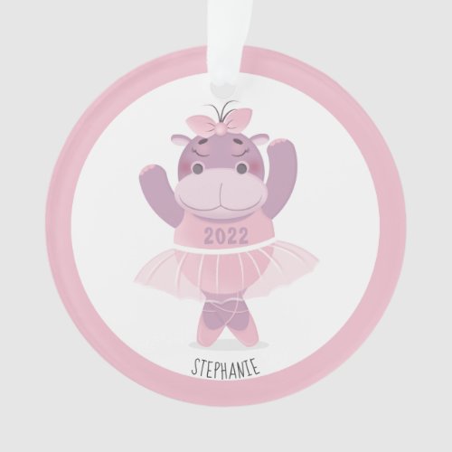 Hippo Ballerina Ornament