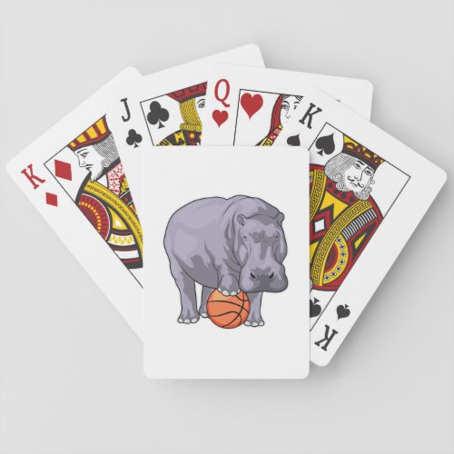 Hippo Basketball player Basketball Playing Cards