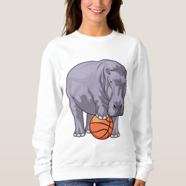 Hippo Basketball player Basketball Sweatshirt (Front)