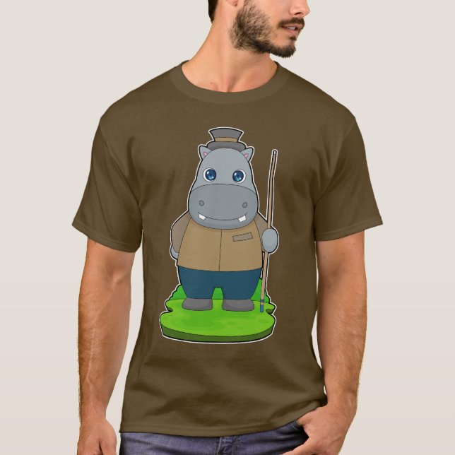 Hippo Billiard Queue T-Shirt (Front)