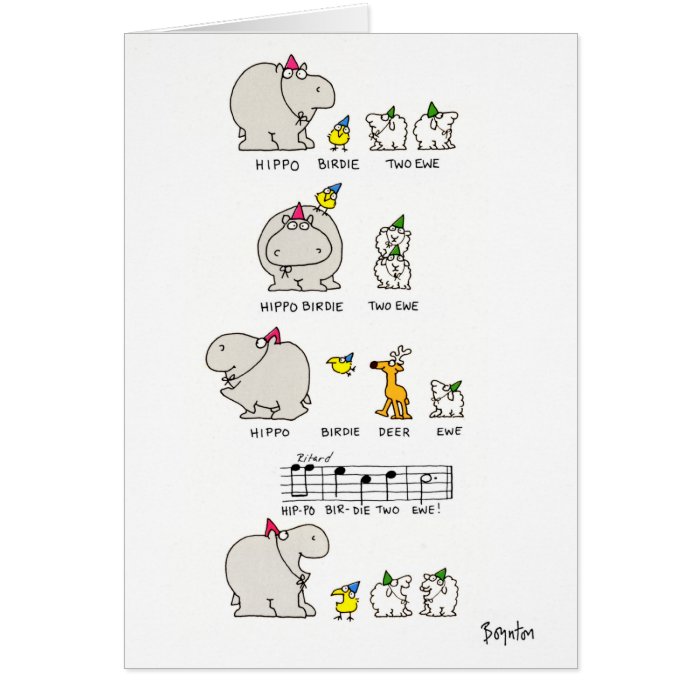 HIPPO BIRDIE CARDS