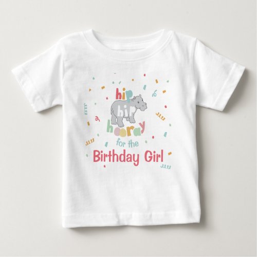 Hippo Birthday Party Hippo Hippopotamus Party Baby T_Shirt