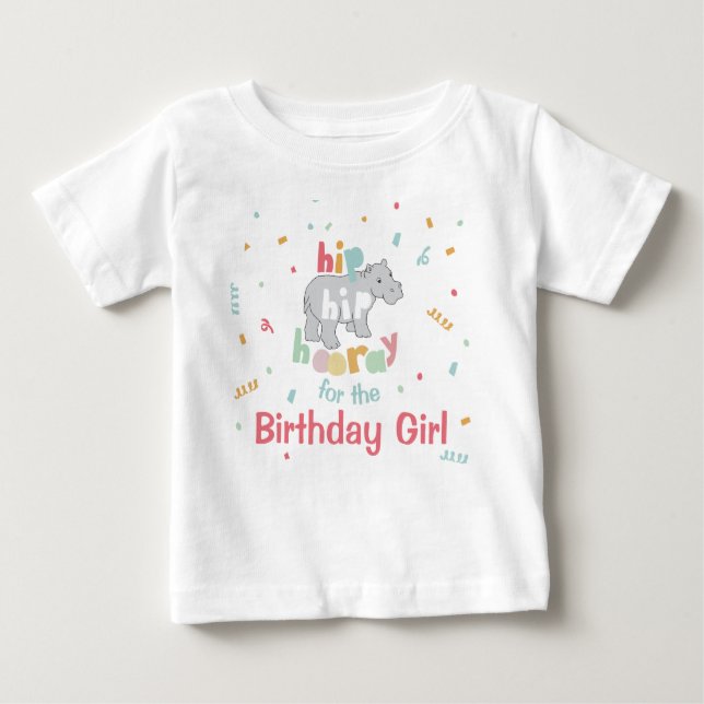 Hippo Birthday Party Hippo Hippopotamus Party Baby T-Shirt (Front)