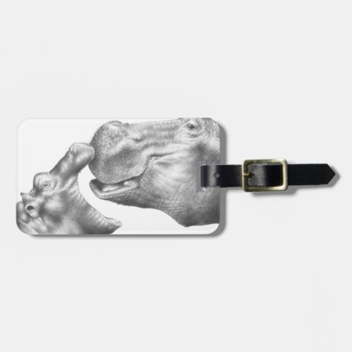 Hippo  Calf Luggage Tag