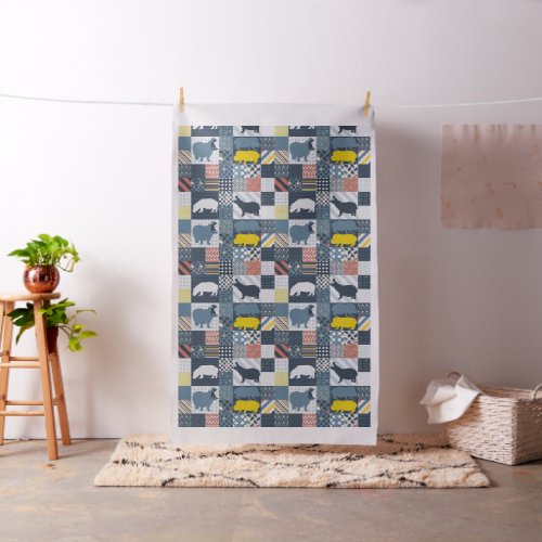 Hippo Cheater Quilt Fabric