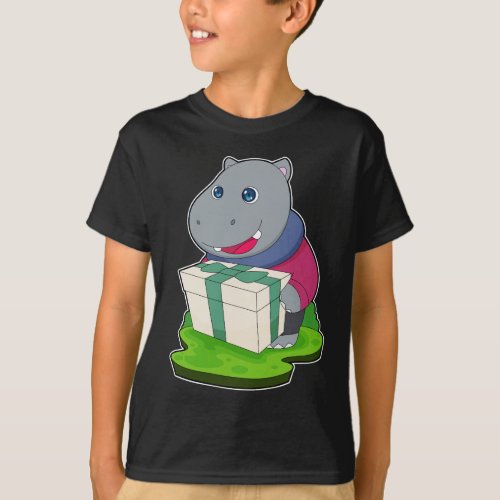 Hippo Christmas Package T_Shirt