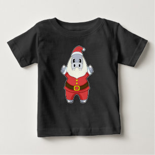 Hippo Christmas Santa Claus Baby T-Shirt