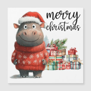 Hippo Christmas Themed for Animal Lovers