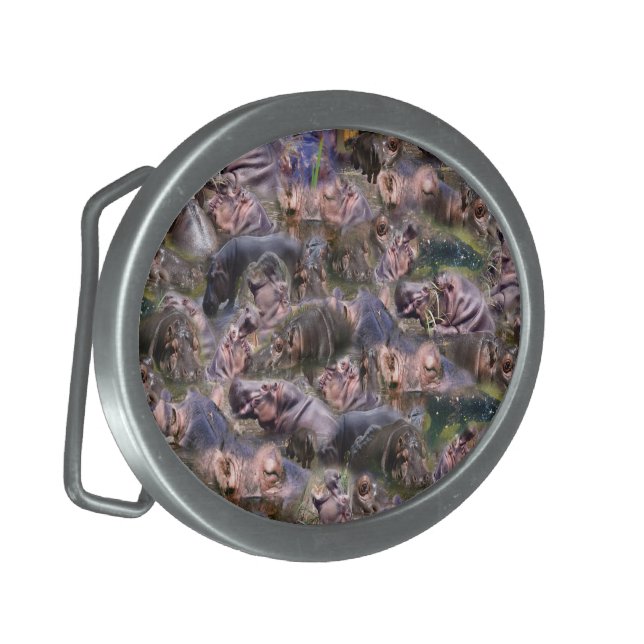 Hippo Collarge,  Belt Buckle (Front Left)