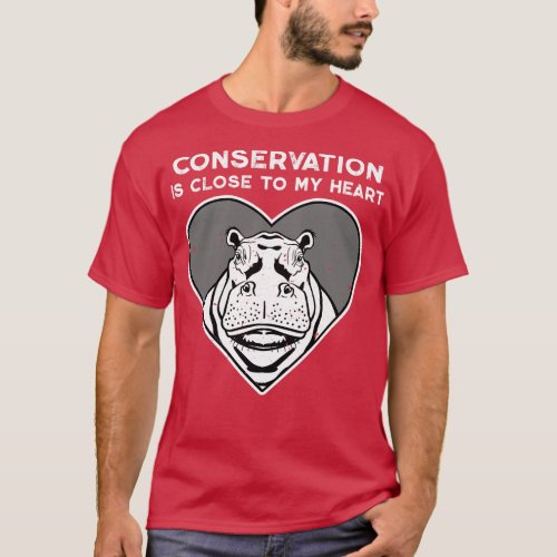 Hippo Conservation Heart T_Shirt