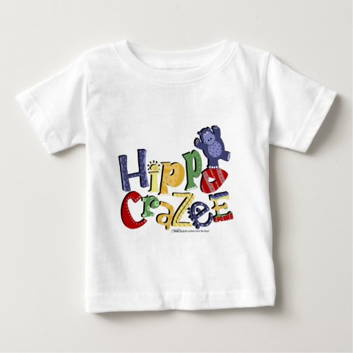 Hippo Crazee on light colors Baby T_Shirt