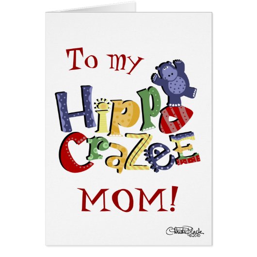 Hippo Crazee (on light colors) Cards (Front)