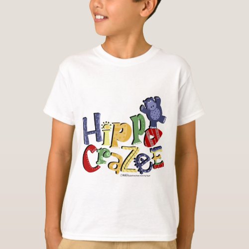 Hippo Crazee on light colors T_Shirt