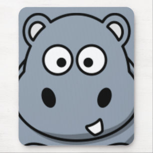 Hippo Face Mouse Pad
