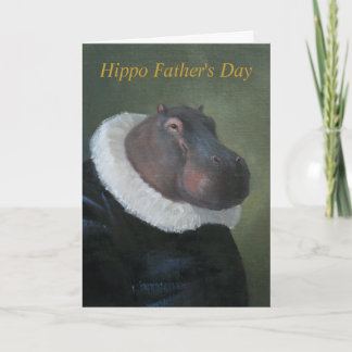 Hippo Father's Day Greeting Card