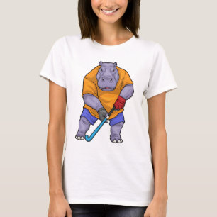 Hippo Field hockey Field hockey stick Sports T-Shirt