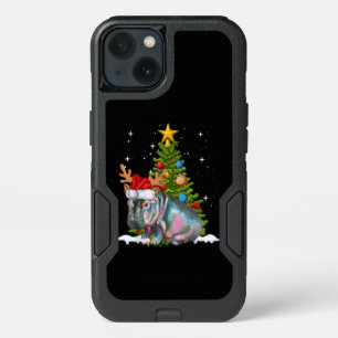 Hippo Fiona Christmas Tree Hippopotamus iPhone 13 Case