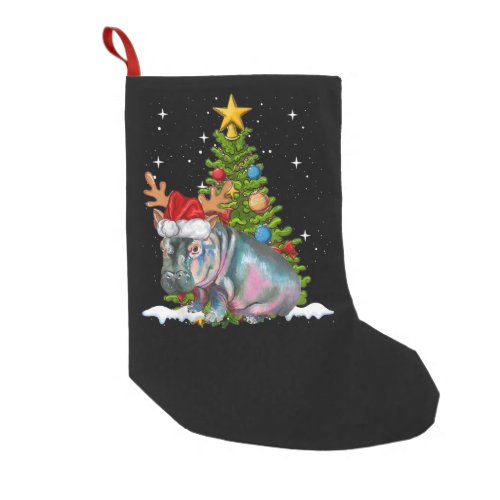 Hippo Fiona Christmas Tree Hippopotamus Small Christmas Stocking