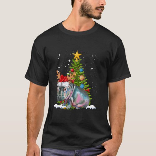 Hippo Fiona Christmas Tree T_Shirt