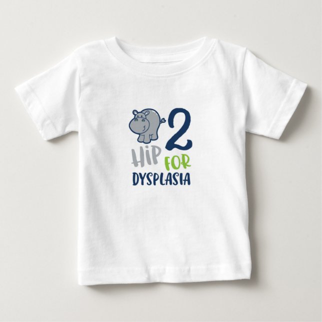 Hippo for Hip Dysplasia Baby T-Shirt (Front)