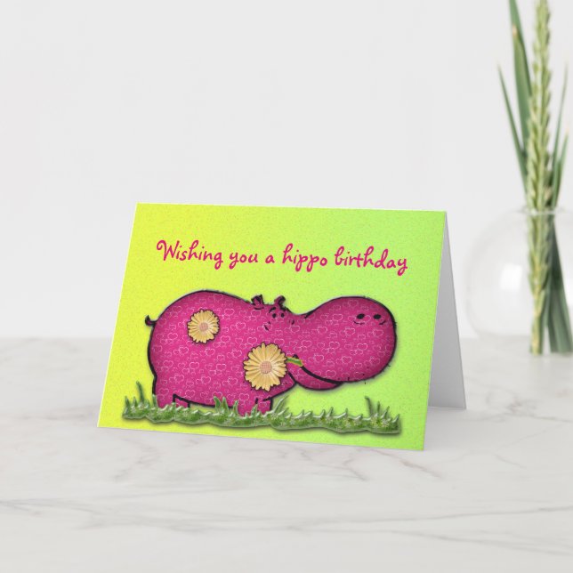 hippo fun card (Front)